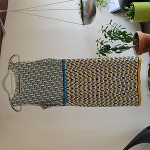 Max Studio art deco mid century vintage style stretchy sleeveless dress